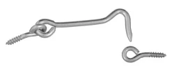 National Hardware Zinc-Plated Silver Steel 3 in. L Hook and Eye 2 pk