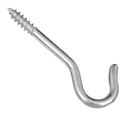 National Hardware Zinc-Plated Silver Steel 2-1/16 in. L Ceiling Hook 25 lb 6 pk