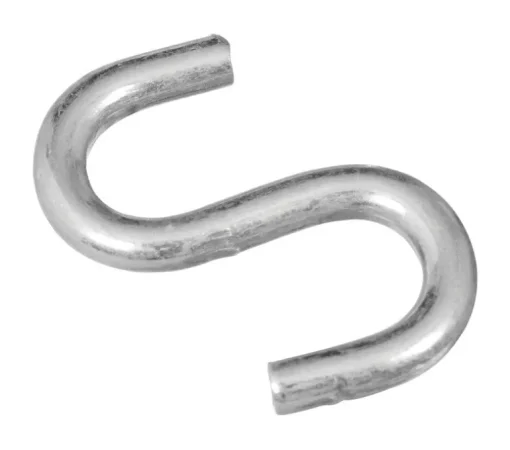 National Hardware Zinc-Plated Silver Steel 1-1/2 in. L Open S-Hook 4 pk