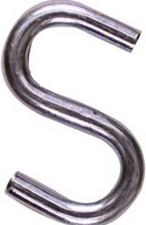 National Hardware Zinc-Plated Silver Steel 2 in. L Open S-Hook 125 lb 2 pk