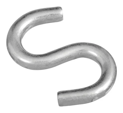 National Hardware Zinc-Plated Silver Steel 2 in. L Open S-Hook 125 lb 2 pk