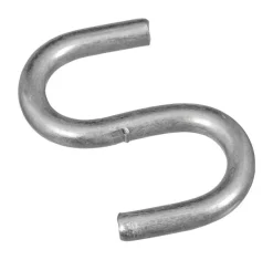 National Hardware Zinc-Plated Silver Steel 3/4 in. L Open S-Hook 5 lb 8 pk