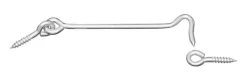 National Hardware Zinc-Plated Silver Steel 6 in. L Hook and Eye 1 pk
