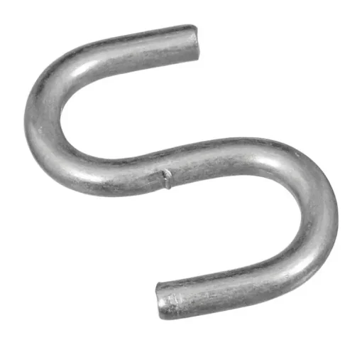 National Hardware Zinc-Plated Silver Steel 3/4 in. L Open S-Hook 5 lb 8 pk