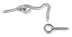 National Hardware Zinc-Plated Silver Steel 1 in. L Hook and Eye 2 pk