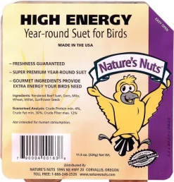Natures Nuts 00163 11.5 Oz High Energy Suet (Pack of 12)