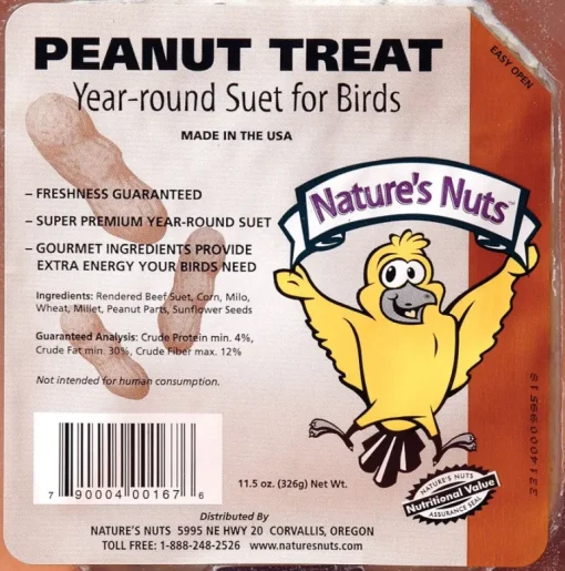 Natures Nuts 00167 11.5 Oz Peanut Treat Suet (Pack of 12)