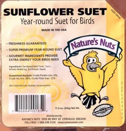 Natures Nuts 00165 11.5 Oz Sunflower Suet Dough (Pack of 12)