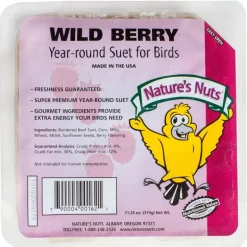 Natures Nuts 00162 11.5 Oz Wild Berry Suet (Pack of 12)