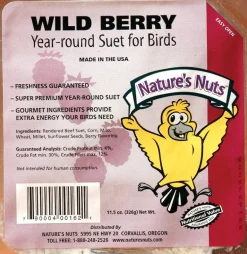 Natures Nuts 00162 11.5 Oz Wild Berry Suet (Pack of 12)