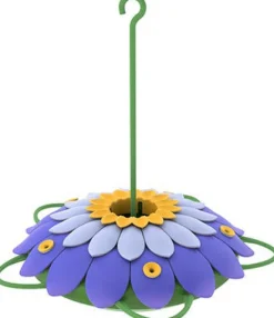Nature's Way Hummingbird 16 oz Plastic So Real 3D Flower Nectar Feeder 5 ports (Pack of 6)