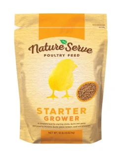 NatureServe Non-Medicated Grower/Starter Feed Crumble For Poultry 10 lb