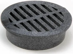 NDS 4 in. Black Round Polyethylene Drain Grate
