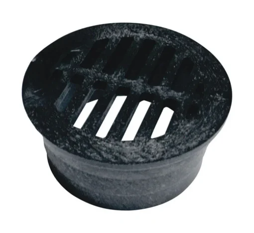 NDS 3 in. Black Round Polyethylene Drain Grate