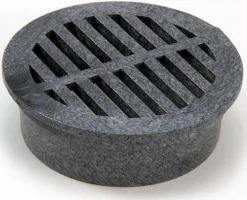 NDS 3 in. Black Round Polyethylene Drain Grate