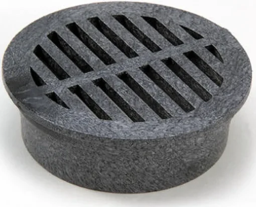 NDS 3 in. Black Round Polyethylene Drain Grate