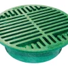 NDS 8 in. Green Round Polyolefin Drain Grate