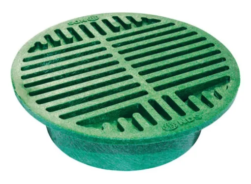 NDS 8 in. Green Round Polyolefin Drain Grate