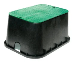 NDS 20 in. W X 13 in. H Rectangular Valve Box with Overlapping Cover Black/Green