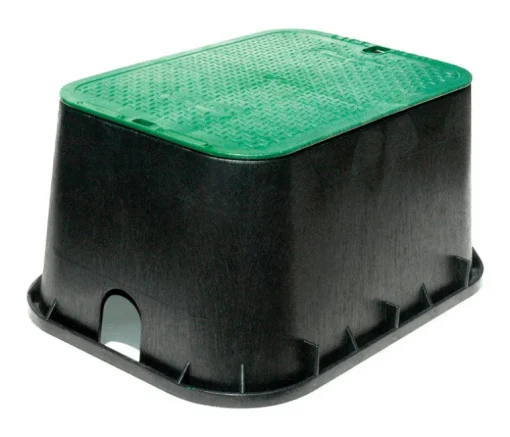 NDS 20 in. W X 13 in. H Rectangular Valve Box with Overlapping Cover Black/Green