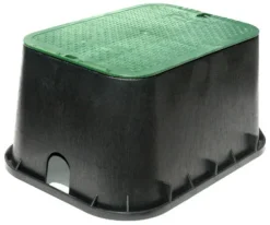 NDS 20 in. W X 13 in. H Rectangular Valve Box with Overlapping Cover Black/Green