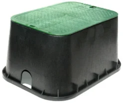 NDS 20 in. W X 13 in. H Rectangular Valve Box with Overlapping Cover Black/Green