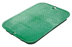 NDS 16-13/16 in. W X 2 in. H Rectangular Valve Box Cover Green