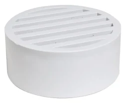 NDS 4 in. White Round PVC Drain Grate
