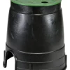 NDS Econo 6 in. D X 8.5 in. H Round Valve Box with Overlapping Cover Black/Green