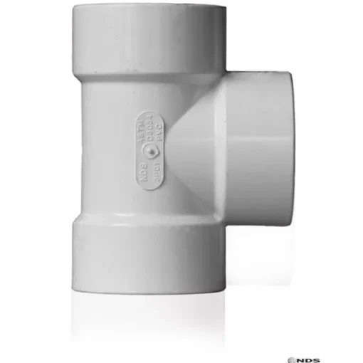 NDS Schedule 35 3 in. Hub each X 3 in. D Hub PVC Straight Tee 1 pk