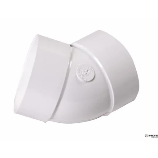 NDS Schedule 35 4 in. Hub each X 4 in. D Hub PVC Elbow 1 pk