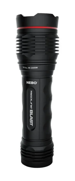 Nebo REDLINE BLAST Aluminum Black Non-Rechargeable AA Battery LED Flashlight 1400 lm. 7.25 Hx2 L in.