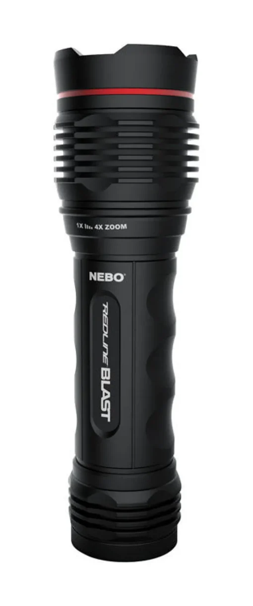 Nebo REDLINE BLAST Aluminum Black Non-Rechargeable AA Battery LED Flashlight 1400 lm. 7.25 Hx2 L in.