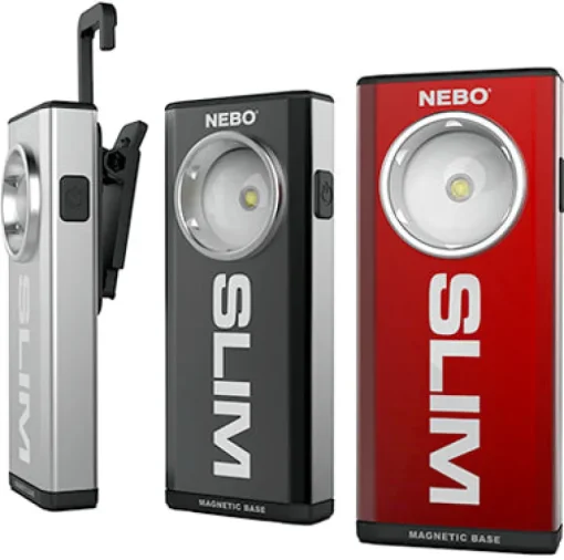 Nebo SLIM Aluminum 500 lm. LED Rechargeable Flashlight with Lithium Ion Batteries
