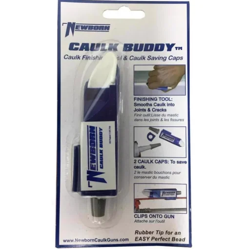 Newborn Caulk Buddy High-Quality Lightweight Plastic Caulk Finisher Tool with 2-Caps