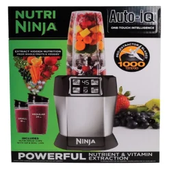 Ninja Black/Silver Metal/Plastic Blender 24 oz 2 speed