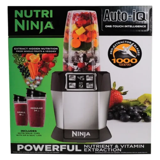 Ninja Black/Silver Metal/Plastic Blender 24 oz 2 speed