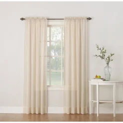 No. 918 Reno Beige Curtains 102 in. W x 84 in. L (Pack of 2)