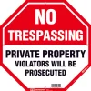 NO TRESPASSING SIGN