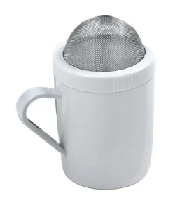 Norpro White Stainless Steel Flour and Sugar Shaker 8 oz