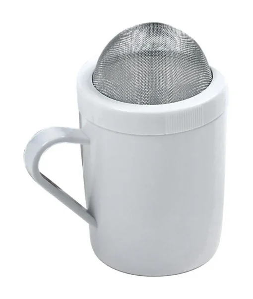 Norpro White Stainless Steel Flour and Sugar Shaker 8 oz