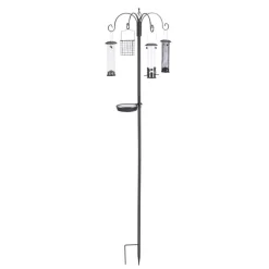 North States 7 ft. H Black Mat/Plastic Bird Feeding Station