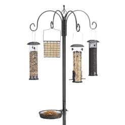 North States 7 ft. H Black Mat/Plastic Bird Feeding Station