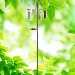 North States 7 ft. H Black Mat/Plastic Bird Feeding Station