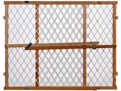 North States Brown 23 in. H X 26-42 in. W Wood Wire Mesh Gate