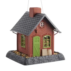 North States Old Town Pub Wild Bird 5 lb. Plastic Hopper Bird Feeder 4 ports