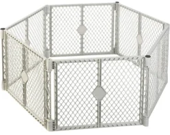 North States Superyard Gray 26 in. H X 18.5 in. W Plastic Child Safety Gate