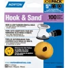 Norton Hook & Sand 5 in. Aluminum Oxide Hook and Loop A290 Sanding Disc 100 Grit Medium 25 pk
