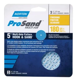 Norton ProSand 5 in. Ceramic Alumina Hook and Loop A975 Sanding Disc 180 Grit Fine 3 pk