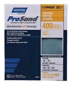 Norton ProSand 11 in. L X 9 in. W 400 Grit Aluminum Oxide Sandpaper 20 pk